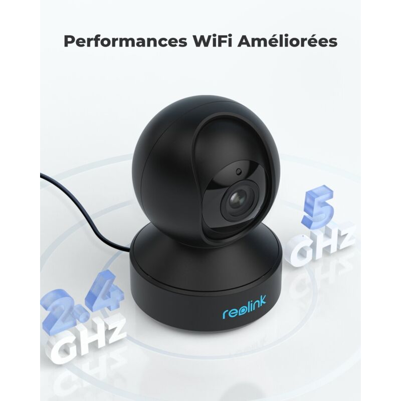 Reolink WiFi Intérieure Moniteur Vidéo pour Bébé 2,4GHz avec Pan Tilt Caméra  E1