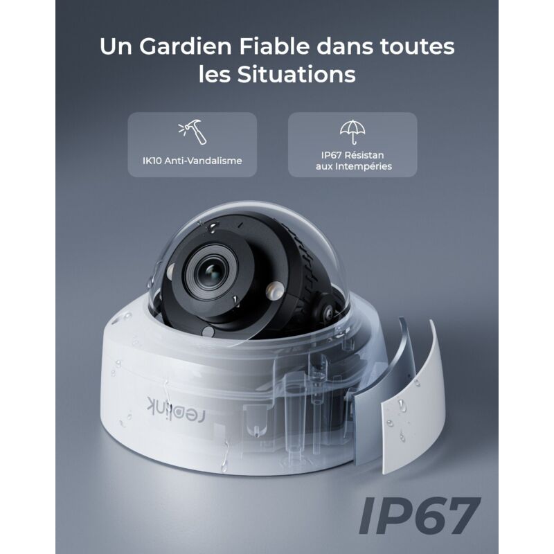Caméra De Surveillance Reolink 5MP Extérieure PoE - Détection Personne/Véhicule, Vision Nuit 30m, Étanche IP67