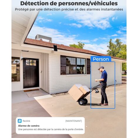 Reolink 2K 4MP 3G/4G LTE Caméra Surveillance sans Fil sur Batterie, Pan & Tilt, Zoom 16X, Vision nocturne, Smart Détection, Audio Bidirectionnel, +Panneau Solaire