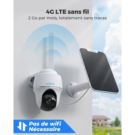 Reolink 2K 4MP 3G/4G LTE Caméra Surveillance sans Fil sur Batterie, Pan & Tilt, Zoom 16X, Vision nocturne, Smart Détection, Audio Bidirectionnel