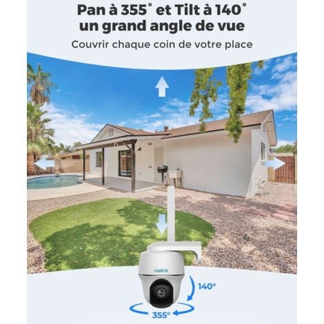 Reolink 2K 4MP 3G/4G LTE Caméra Surveillance sans Fil sur Batterie, Pan & Tilt, Zoom 16X, Vision nocturne, Smart Détection, Audio Bidirectionnel