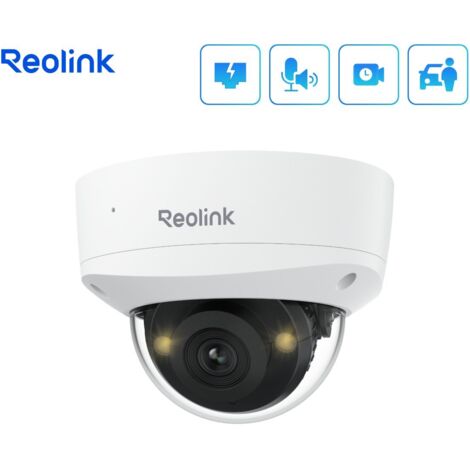 Reolink 4K 8MP Caméra Surveillance Extérieure PoE, Zoom Optique 5X, Anti-Vandalisme IK10, Vision Nocturne Couleur, Détection de Personne/Véhicule/Animaux,  Audio Bidirectionnel, IP67, RLC-843A