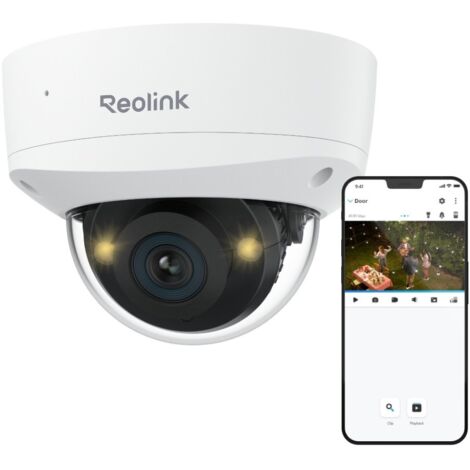 Reolink 6K 12MP Caméra Surveillance Extérieure PoE, Anti-Vandalisme IK10, Grand Angle 145°, Détection Personne/Véhicule/Animal, Vision Nocturne Couleur, Audio Bidirectionnel, RLC-1240A