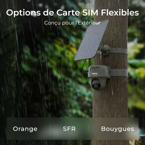 Reolink 4K 8MP 4G LTE Caméra Surveillance sur Batterie Exterieur, 360° Vue, Pan&Tilt, Détection de l'animal, Vision nocturne sans reflet, Audio Bidirectionnel, Carte SD 32 Go, +Panneau Solaire
