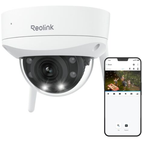 Reolink – Caméra de surveillance extérieure 4K 8MP – WiFi 2.4/5GHz – Anti-vandalisme IK10 – Détection avancée de personnes/véhicules – Zoom optique 5X