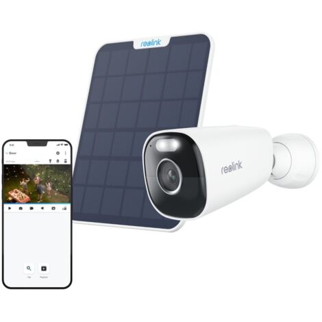 Reolink – Caméra de surveillance WiFi 5MP extérieure – Vision nocturne couleur – Détection intelligente personne/véhicule – Audio bidirectionnel – Panneau solaire