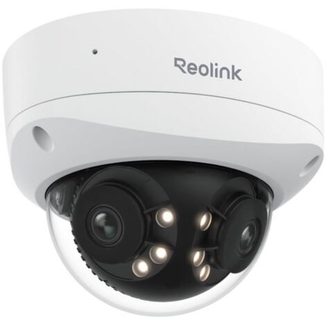 Reolink – Caméra de sécurité PoE 8K avec vision panoramique 180° – Anti-vandalisme IK10 – Vision nocturne F1.6 – Détection de mouvement avancée