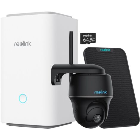 Reolink Home Hub avec Argus PT et Panneau Solair Noir Caméra de Surveillance sans fil 5MP avec Pan&Tilt Vision Nocturne En Couleur (1/5)