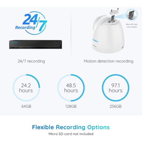 Reolink Caméra de Surveillance PoE 4K/8MP avec Détection de Personne et Véhicule, Vision Nocturne IR, Dôme, RLC-820A Blanc