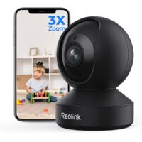 Reolink 2K+ 5MP PTZ Caméra Surveillance 2,4/5GHz WiFi Interieur, Zoom 3X, Audio Bidirectionnel pour Bébé et Animal, Détection de Mouvement & Alertes, Vision Nocturne, Noir