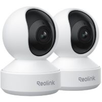 Reolink 2K+ 5MP PTZ Caméra Surveillance 2,4/5GHz WiFi Interieur, Zoom 3X, Audio Bidirectionnel pour Bébé et Animal, Détection de Mouvement & Alertes, Vision Nocturne, E1 Zoom, 2 Pack