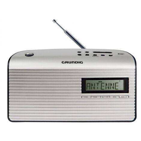 Radio Portable Grundig Music GS 7000 DAB+ - Réception FM RDS Et DAB+, écran LCD, Haut-parleur Intégré, Gris/argent - 3