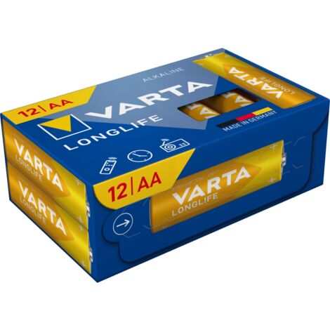 Varta VARTA Longlife AA Cube Pack12 Mignon (AA)-Batterie Alkali-Mangan  1.5 V 12 St.