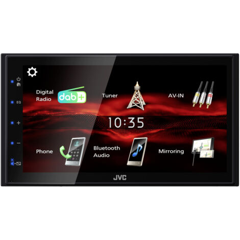 JVC KWM180DBT Doppel-DIN Moniceiver Bluetooth®-Freisprecheinrichtung, DAB+ Tuner, Anschluss für Rück