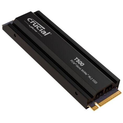 Crucial T500 NVMe SSD 1 TB M.2 2280 PCIe Gen4 x4 mit Kühlkörper (1/5)