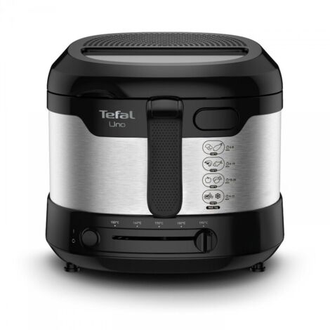 Tefal FF215D Uno M Fritteuse, Edelstahl, Edelstahl/Schwarz (1/5)