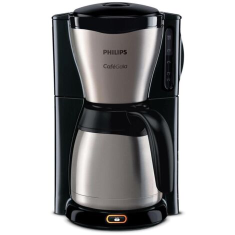 Philips Home Café Gaia  HD7548/20 Kaffeemaschine Schwarz, Edelstahl  Fassungsvermögen Tassen=15 Isol