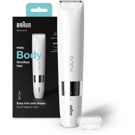 Braun BS 1000 Body Mini Trimmer, weiß/silber
