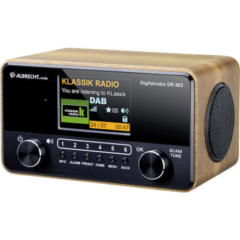 Albrecht DR 865 Seniorenradio DAB+/UKW – 10,2 cm Farbdisplay – Senioren-Modus für einfache Bedienung – Holzgehäuse im Retro-Stil (1/5)