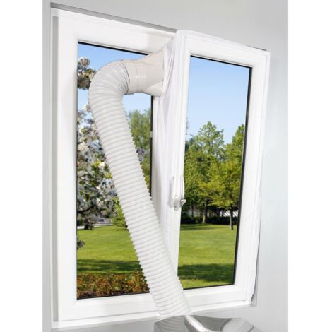 TCL – Fensterabdichtung für mobile Klimageräte – Umlaufmaß 400 cm – Verhindert Rückströmen warmer Luft – Einfache Montage mit Klettband – UV-beständig und wasserdicht (1/5)