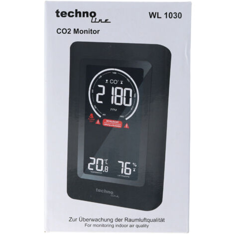 Technoline Messgerät Co2 Luftgütemonitor WL1030 Luftqualität Lufttester