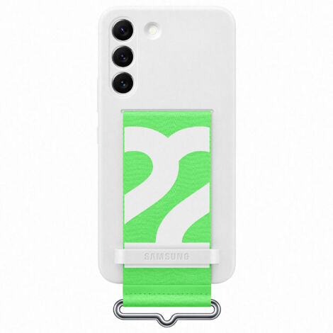 SamsungSiliconCoverStrap S22 EF-GS901TWEGWW weiß/grün (1/4)