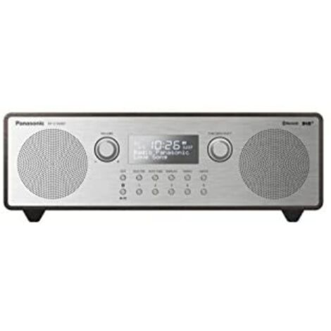 Panasonic RF-D100BTEGT Tischradio UKW, DAB+ AUX, Bluetooth®, DAB+, UKW Weckfunktion Silber, Braun