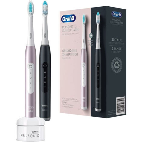 Oral-B Zahnbürste Pulsonic Slim 4900 Luxe 4900 bk/rose-gold mit 2. Handstück (4210201396345)