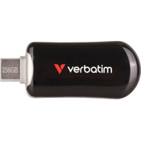 Verbatim Plectra USB Stick mit Type-C Anschluss – praktischer Datenstick für jede Anwendung Schwarz 256 GB