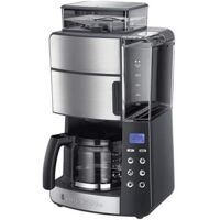 Russell Hobbs Grind&Brew Glas-Kaffeemaschine Edelstahl-Schwarz