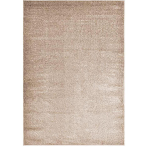 HOME DELUXE - Teppich FOFI - Farbe: Creme, Größe: 180 x 120 cm - Allergikerfreundlich, Floorhöhe: 1,5 cm, 100% Polypropylen Friese I Floorteppich Shaggy Designteppich  Teppich Kurzflor Matte Flor