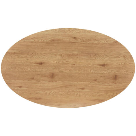 HOME DELUXE - Esstisch Oval AVENTIS inkl. Sternfuß - 200 x 120 cm  Farbe: Light Oak  Tisch Esszimmertische Runder Esstisch