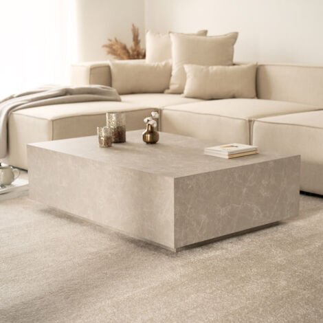 HOME DELUXE - Couchtisch Marmor AMIRI XXL  Farbe: Beige, Größe: 120 x 35 x 80 cm  Couchtisch Marmor Marmor Tisch