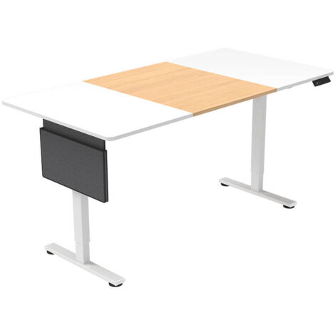 HOME DELUXE höhenverstellbarer Schreibtisch ELMO inkl. PC-Halterung I Ergonomisches Design in Weiß, 120 x 60 cm für Homeoffice und Büro Höhenverstellbarer Schreibtisch, Ergonomischer Schreibtisch, El