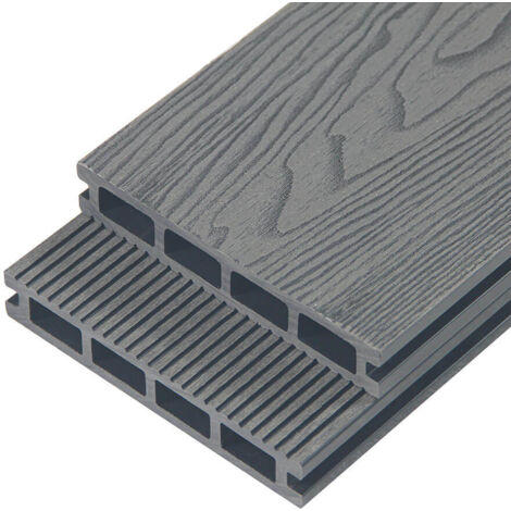 Home Deluxe - WPC Terrassendielen SAMANA PREMIUM - Anthrazit, 10 m² - Inkl. Unterkonstruktion und kompl. Zubehör I Terrassenboden Poolumrandung Balkonbelag  Dielen Balkondielen Terrassendielen WPC