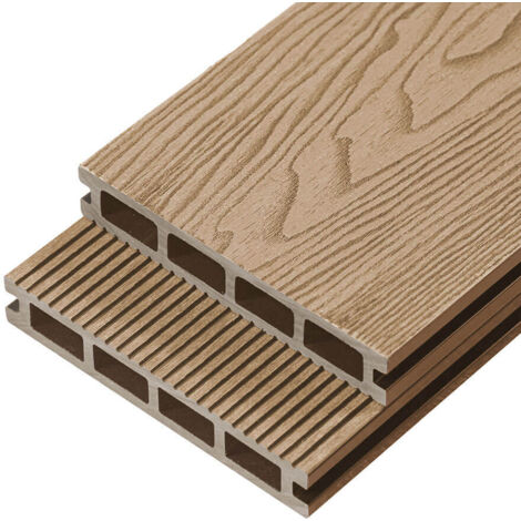 Home Deluxe - WPC Terrassendielen SAMANA PREMIUM - Teak, 30 m² - Inkl. Unterkonstruktion und kompl. Zubehör I Terrassenboden Poolumrandung Balkonbelag Dielen Balkondielen Terrassendielen WPC