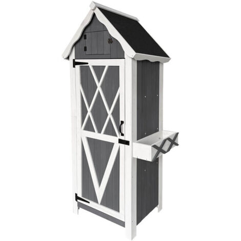 HOME DELUXE Gartenschrank YANA – Größe XL  Wetterfester Holzschrank für Garten & Terrasse 