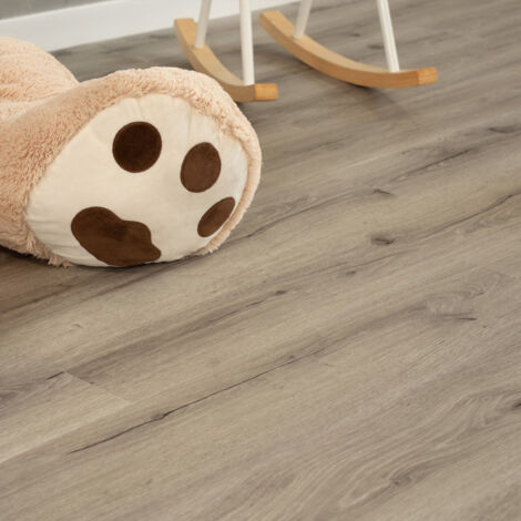 HOME DELUXE Klick-Vinylboden mit Trittschall ROMIA Grau - 5 m² klick vinyl mit trittschalldämmung, vinylboden mit trittschalldämmung, klick vinylboden mit dämmung