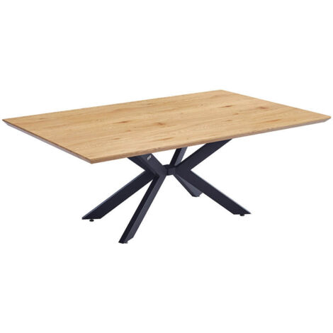 Home Deluxe – Esstisch-Set AVENCIA mit 8 Stühlen IKALO Creme - Farbe: Light Oak, Maße: 200 x 76 x 120 cm, Sternenfuß I Essgruppe Ausziehtisch Esszimmermöbel