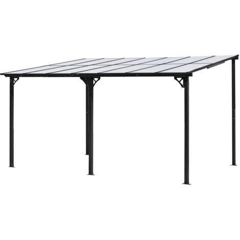 HOME DELUXE Terrassenüberdachung aus Aluminium ECO Anthrazit - 300 x 420 cm, Anthrazit  Wetterfeste Alu-Überdachung für Terrasse & Garten  Terrassenüberdachung, Terrassenüberdachung Aluminium, Terrass