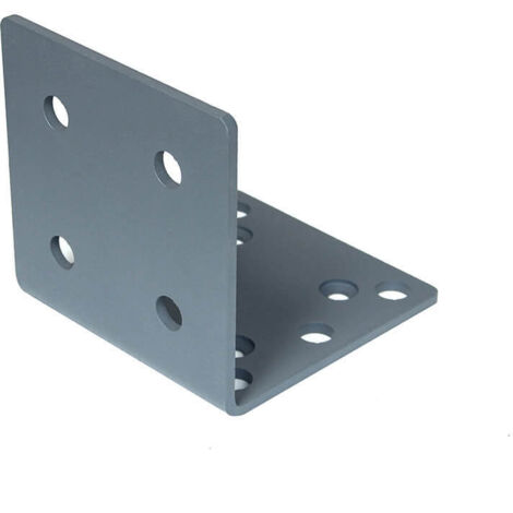 HOME DELUXE Winkelplatte für Aluminiumpfosten – 125 x 125 x 120 mm, Anthrazit Winkelplatte Aluminiumpfosten, Pfostenhalter Metall anthrazit, Winkelplatte Sichtschutzzaun, Pfostenbefestigung Alumin