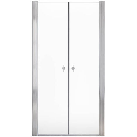 HOME DELUXE - Duschabtrennung LAVEA - Klarglas - Maße: 70 x 195 cm - 6 mm nanobeschichtetes Sicherheitsglas, inkl. Scharniere und Montagematerial I - Duschtür Pendeltür Duschtrennwand Nischentür Dusc