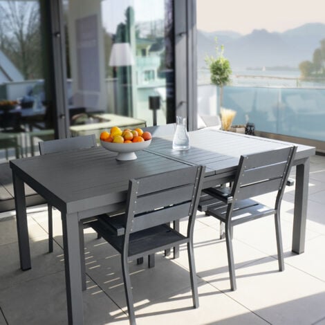 HOME DELUXE - Ausziehbarer Gartentisch CALIDO - 240-180 x 97,5 cm  Lounge Gartenmöbel Gartenmöbel Kunststoff