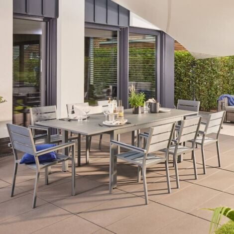 HOME DELUXE - Gartentisch ausziehbar CASA - 160/240 x 100 cm  Lounge Gartenmöbel Gartenmöbel Kunststoff