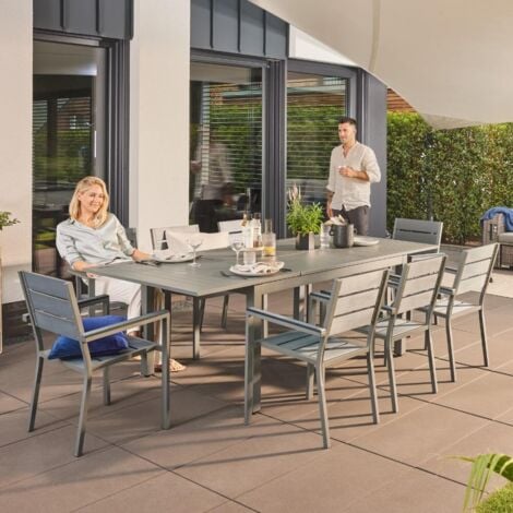 HOME DELUXE - Gartentisch ausziehbar CASA - 160/240 x 100 cm  Lounge Gartenmöbel Gartenmöbel Kunststoff