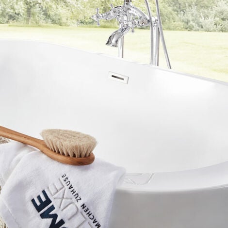 HOME DELUXE - Freistehende Badewanne CODO - 170 x 80 cm Weiß  Farbe: Weiß  Badewanne Acrylwanne Wannen Duschen