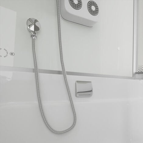 HOME DELUXE - Duschkabine mit Badewanne ALLIN 2IN1  Seitenauslage: Rechts, Farbe: Weiß  Dusche Duschkabine Fertigdusche Duschabtrennung