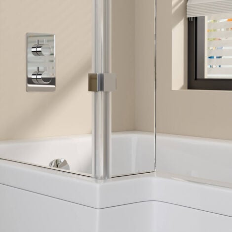 HOME DELUXE - Duschbadewanne ELARA - 170 x 85 cm Rechts  Badewanne Wanne Badewannenaufsatz Duschwand
