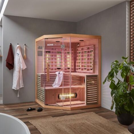 HOME DELUXE - Infrarotkabine mit Vollspektrumstrahler SAHARA XXL - 150 x 150 cm für 4 Personen  Infrarotkabine Wärmekabine Infrarotsauna Sauna