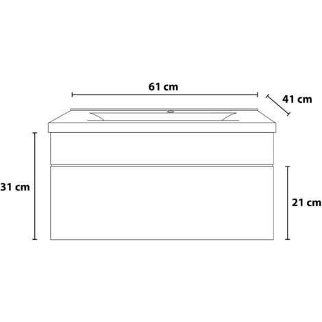 HOME DELUXE - Badmöbel Komplettset WANGEROOGE  Made in Germany  Farbe: Weiß, Größe: S  Badezimmermöbel Waschtisch Badmöbelset Badezimmer